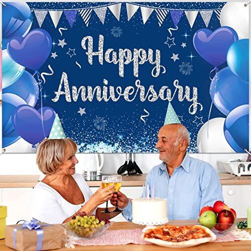 Happy Anniversary Banner Party Decoration Wedding Anniversary Photo Background