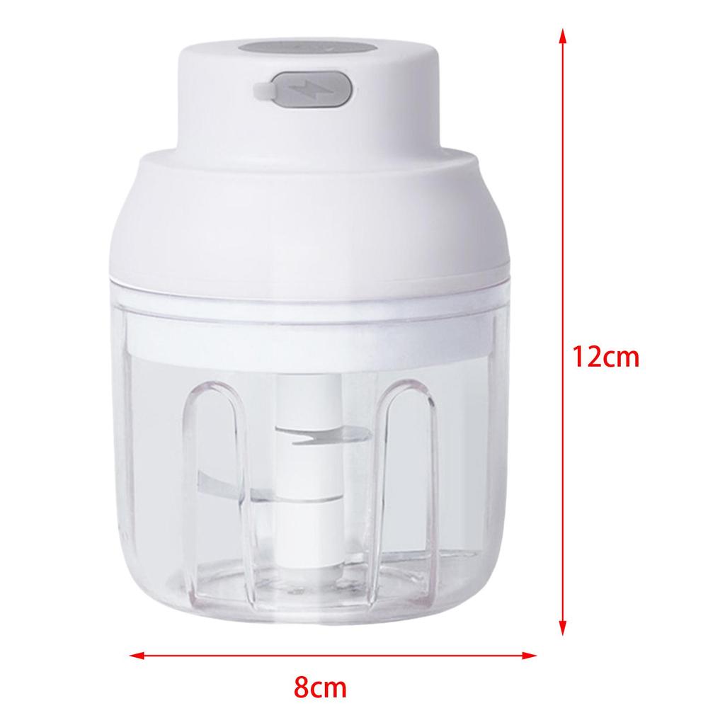Portable Electric Garlic Chopper Mincer Kitchen Gadgets for Vegetable Fruits White
