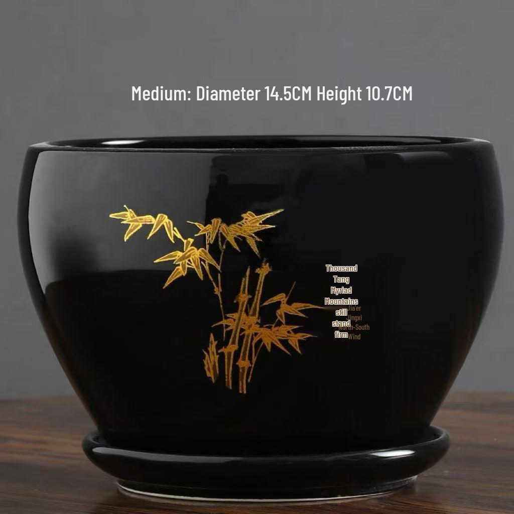 

Великий керамічний горщик для квітів з піддоном для тюльпанів, потосу та сукулентів