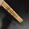 Chinese Style Classical Folding Fan, 9 5inch, Made of Water-Polished Bamboo, with Ancient Qin-Style Square Fan Ribs and Craftsmanship