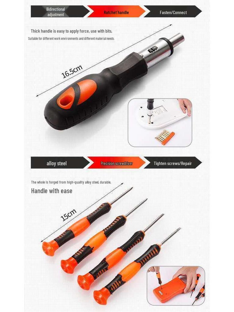 Multifunctional Household Repair Tool Set for Car and Electrician Use