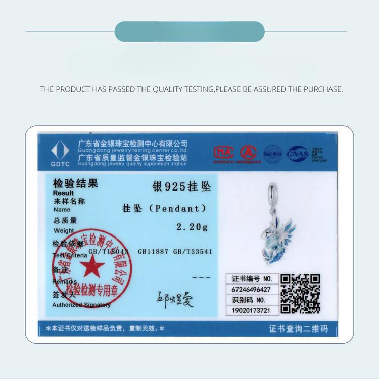 Blue Dragon Diy Pendant Accessories, Jewelry Personalized Fashion S925 Silver Bracelet Beaded