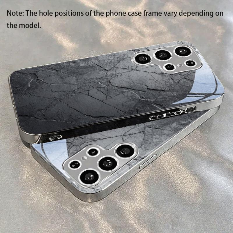 Custodia per Telefono di Fascia Alta Vetro Galvanizzato TPU Custodia per Telefono per Samsung Galaxy S26 S25 S24 S23 S22 S21 FE Ultra Plus Resistente alle Cadute