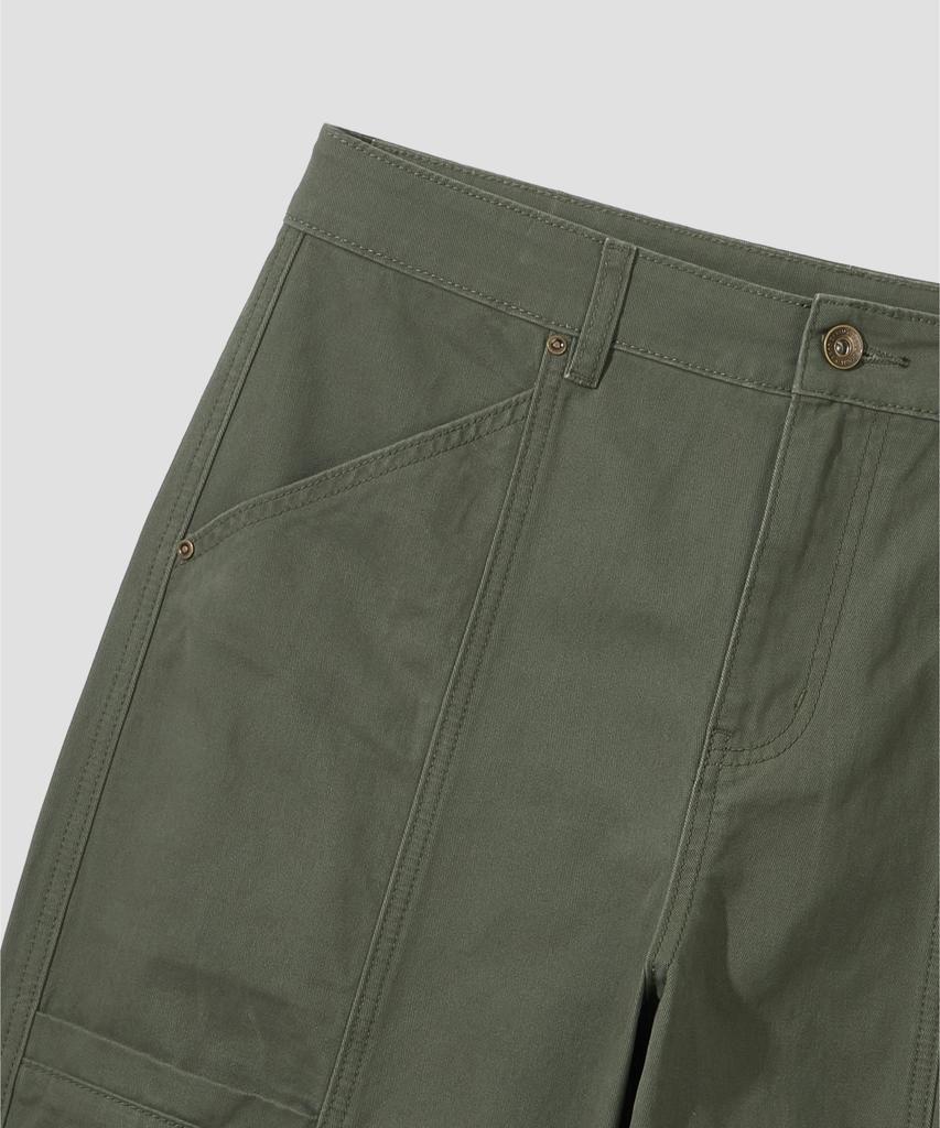 AGOD Side Cut Pocket Peachskin Cotton Pants [Light Khaki]