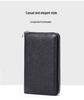 Genuine Leather RFID Passport and Document Holder with Multi-Card Slots and Zipper Pocket for Men and Women