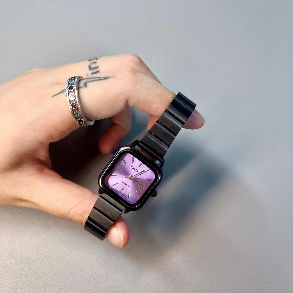 Marke Damen Schwarze Uhr Mode Quarz Uhr Verstellbares Edelstahlarmband Luxus Geschenk Damenuhr Relojes Para Mujer