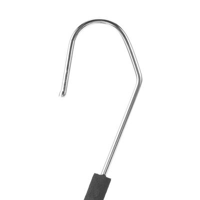 ABWR-Open End Trouser Hangers Slack Pant Hanger With Non-Slip Foam Coated Black 15-Pack