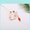 Cartoon Fishing Cat Style Metal Badge Accessory Sweater Jacket Brooch Decoration
