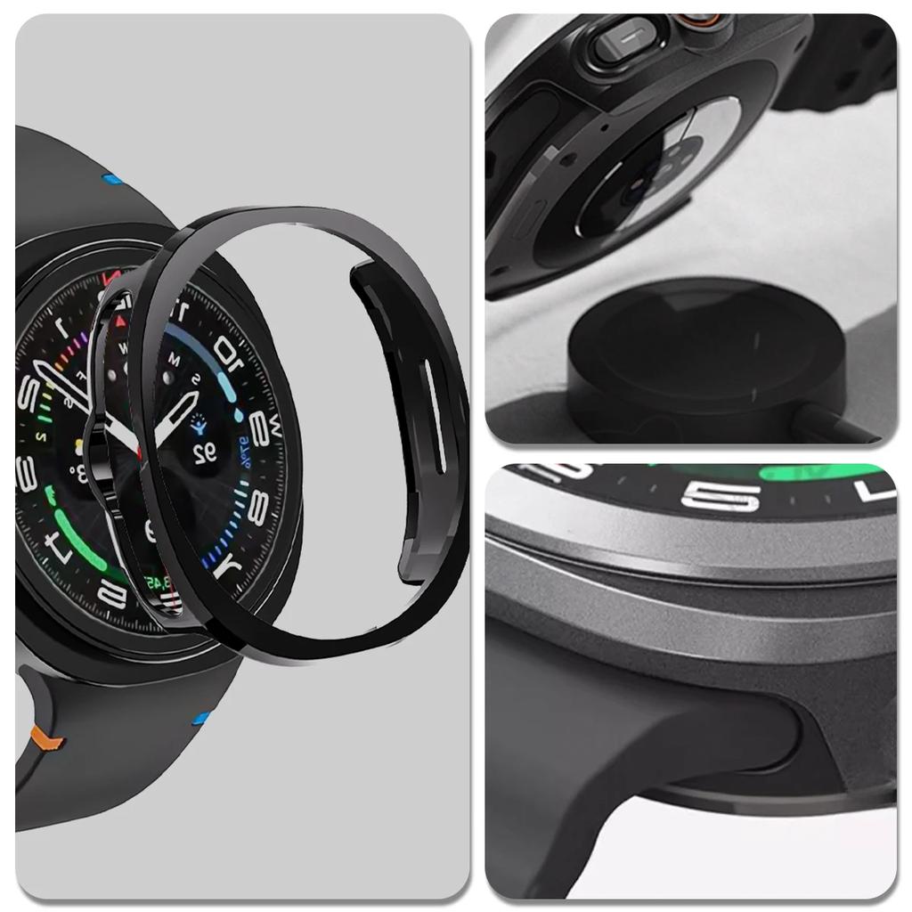 NEW PC Case+Silicone Band for Samsung Galaxy Watch 8 40mm 44mm Bracelet Hollowed Protector Cover For Galaxy Watch 8 Accessories