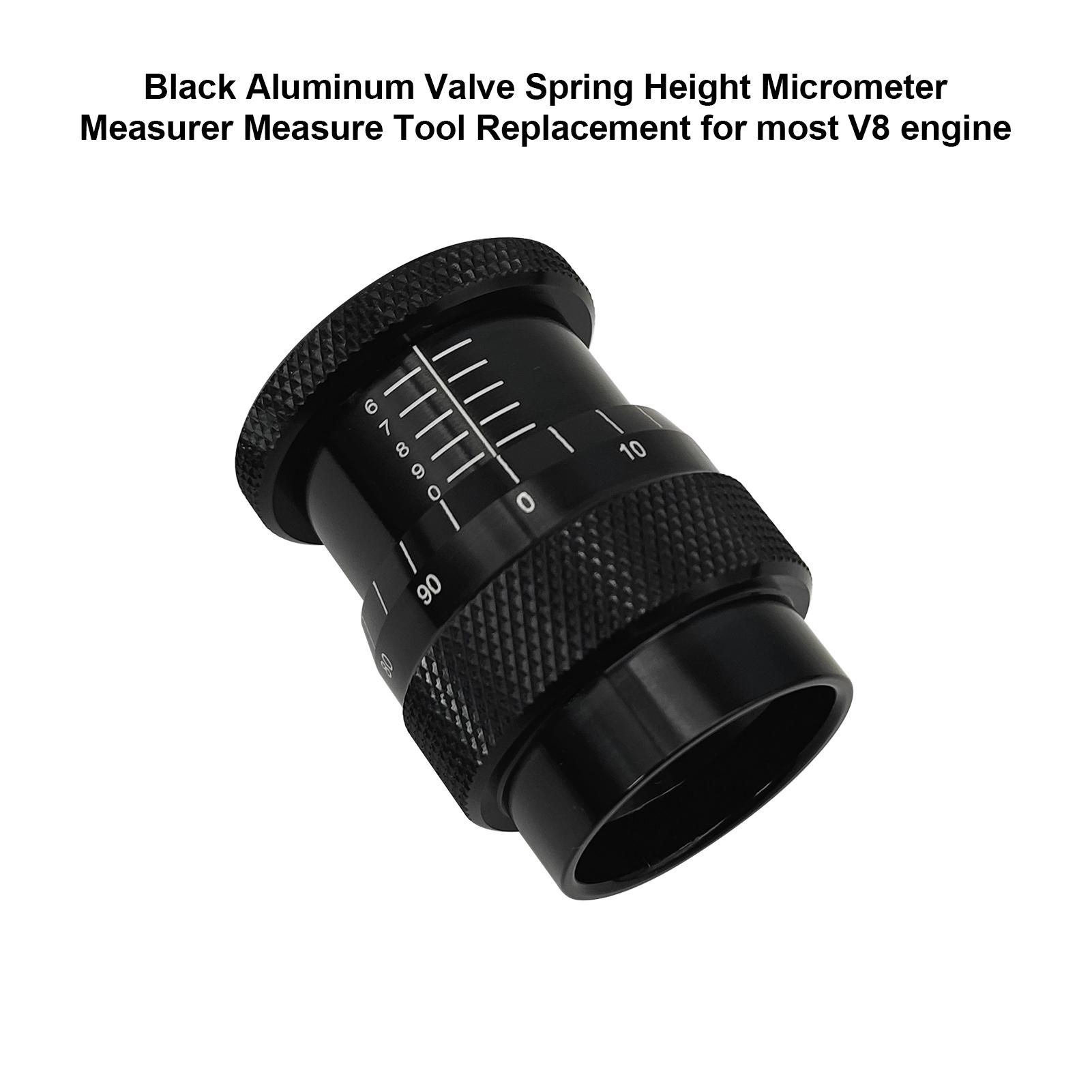

Черный алюминиевый микрометр для измерения высоты клапанной пружины, сменный инструмент для большинства двигателей V8 чёрный
