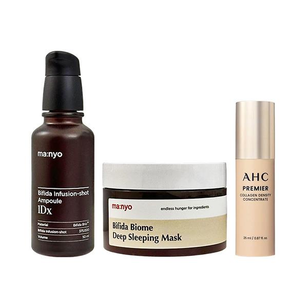 MANYO FACTORY Infusion Shot Ampoule 50ml + Deep Sleeping Mask 100ml + AHC Collagen Concentrate 25ml