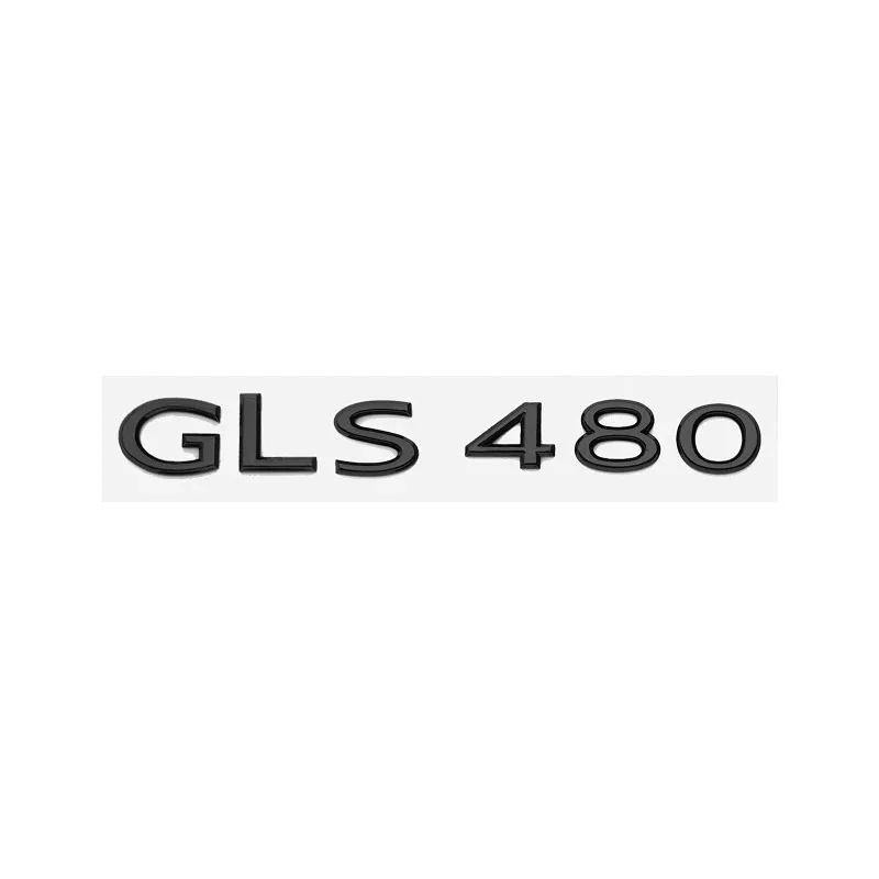 New Chrome Black Letters GLS480 GLS600 V12 Emblem for Mercedes-Benz GLS Class Car Fender Trunk Rear X167 Logo Sticker EZ5