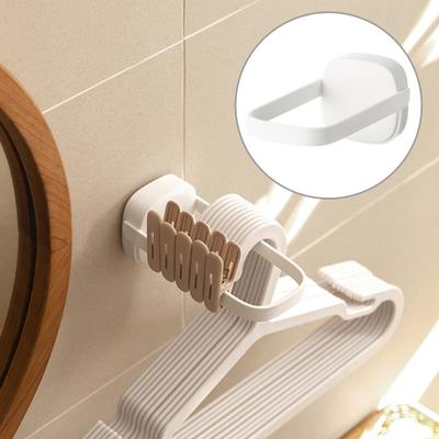 Halten Sie Ordnung ABS Nützliche platzsparende Fall Prävention Wand Kleben Kleiderbügel Halter Kleiderbügel Rack