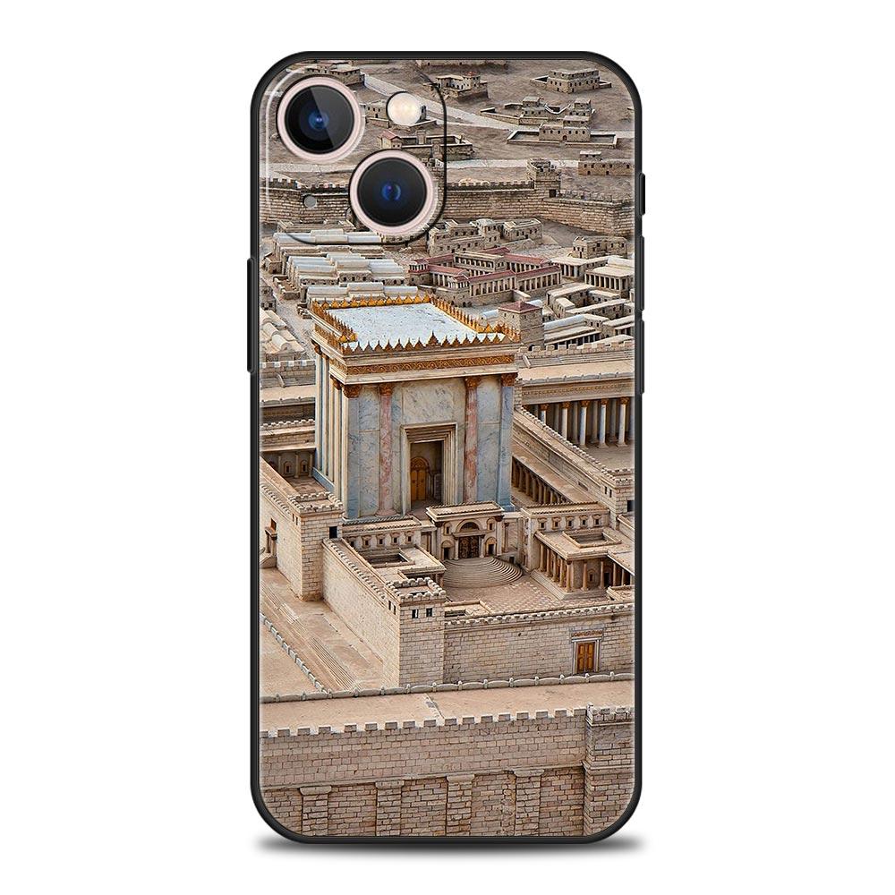 Custodia per Telefono con Edificio di Gerusalemme Per iPhone 16 13 15 14 12 11 Pro MAX XR X SE XS 7 8 Plus Copertura Morbida in TPU