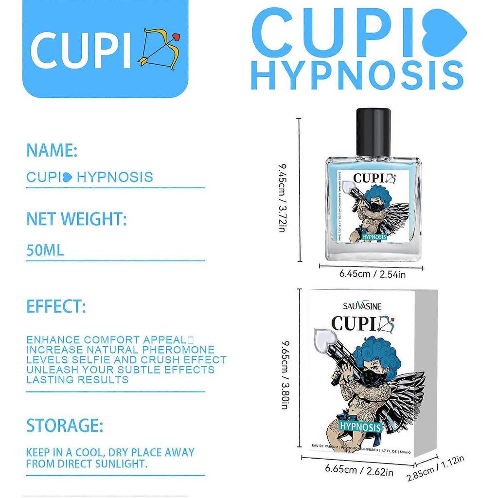 50ml Cupid Hypnosis Pánsky feromónový parfum, Prémiová dlhotrvajúca kolínska voda pre príťažlivosť