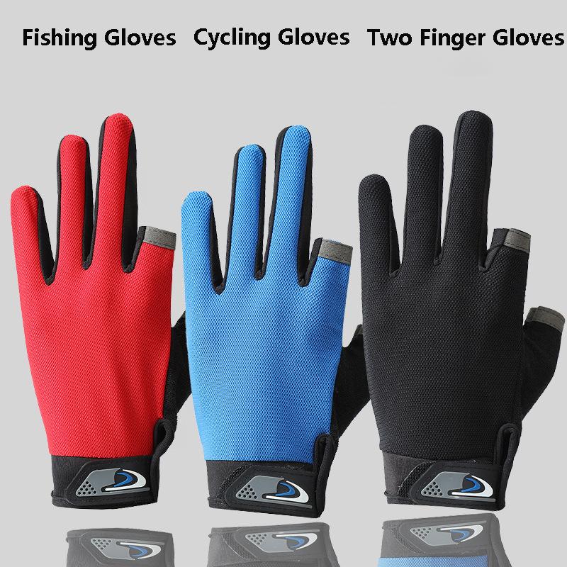 Summer Two-Finger Touchscreen Compatible Fishing Gloves for Men And Women Anti-Slip Sun-Proof Breathable Cycling & Fitness Glove
