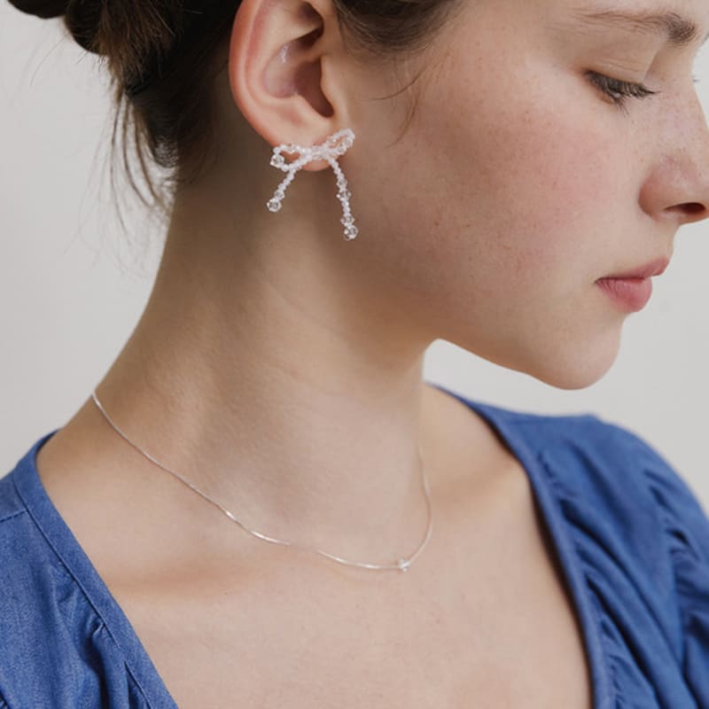 TATIANA (925 Silver) Only Crystal Box Chain Necklace NZ2403