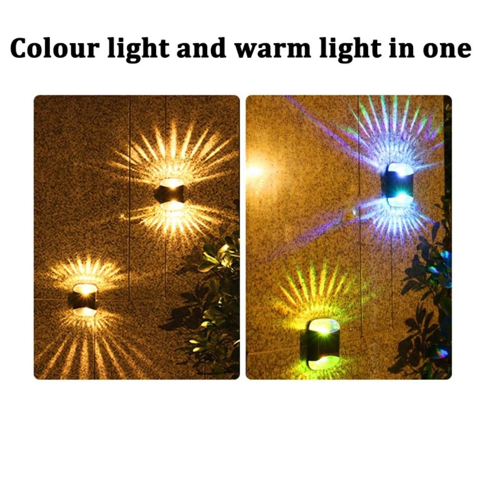 9 stk LED Solar Vegglampe Utendørs Vanntett Solar Lampe Gjerde Dekk Hage Patio Sti Trapp Gate Landskap Balkong Dekorasjon