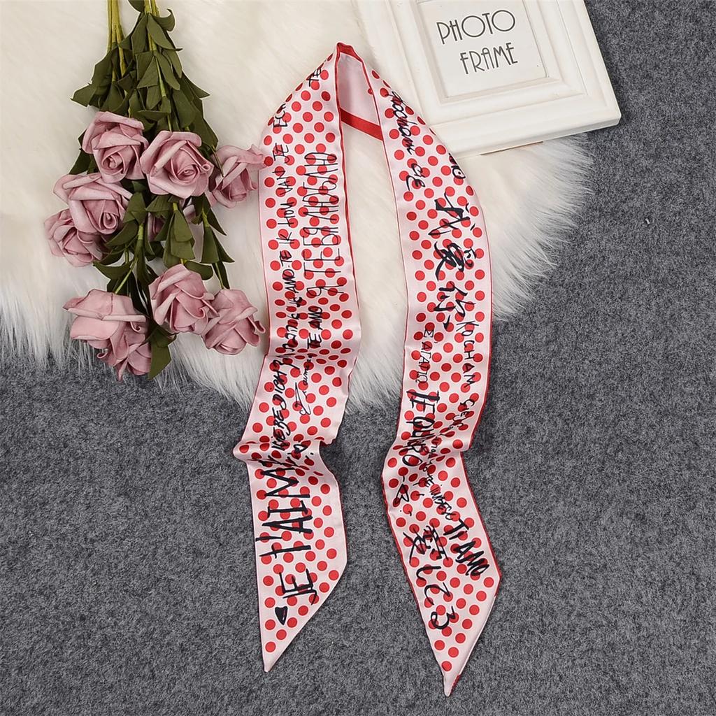 Summer scarf hairband for women with versatile kidnapping long streamers elegant fashionable narrow strips tied with small scarf