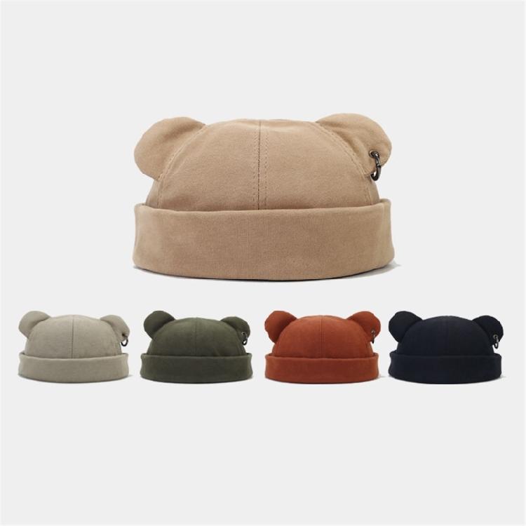 Japanische Bärenohren Mützen Hut für Hiphop-Enthusiasten Nicht verformbar Verdickt Warme Beanie-Mütze für Winter Herbst Erwachsene Unisex