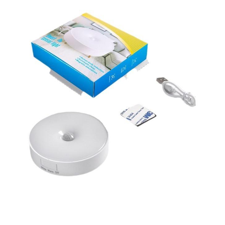 

Светодиодный интеллектуальный датчик человеческого тела, ночные огни, аварийное автоматическое освещение, зарядка через USB, беспроводной магнитный шкаф Induction white&warm белый