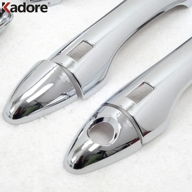 Door Handle Cover Trim For Hyundai Tucson ix35 2010 2011 2012 Chrome Car Side Door Handles Catch Cap Frame Overlay Accessories