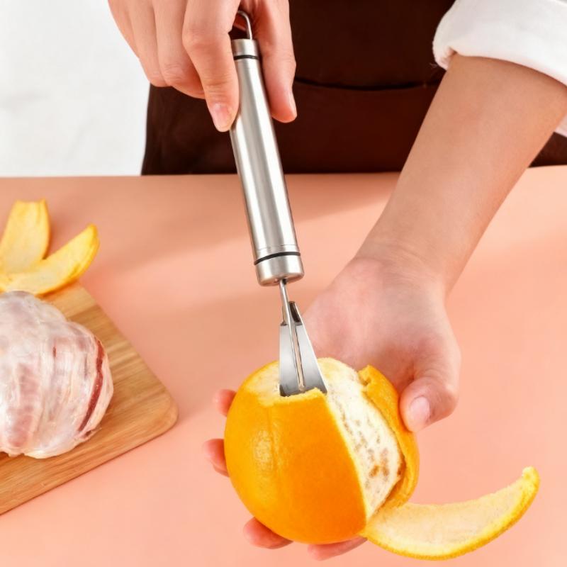 Stainless Steel Orange,Citru Peeler,Simple Lemon Peeler,Creative Cutter,Orange Peeler Tool With Handle,Restaurant Kitchen Gadget