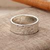 Simple Exquisite Wide Faced Fashion Ring For Men Women CopperPlated Hammered Rings Versatile Daily Commute Jewelry