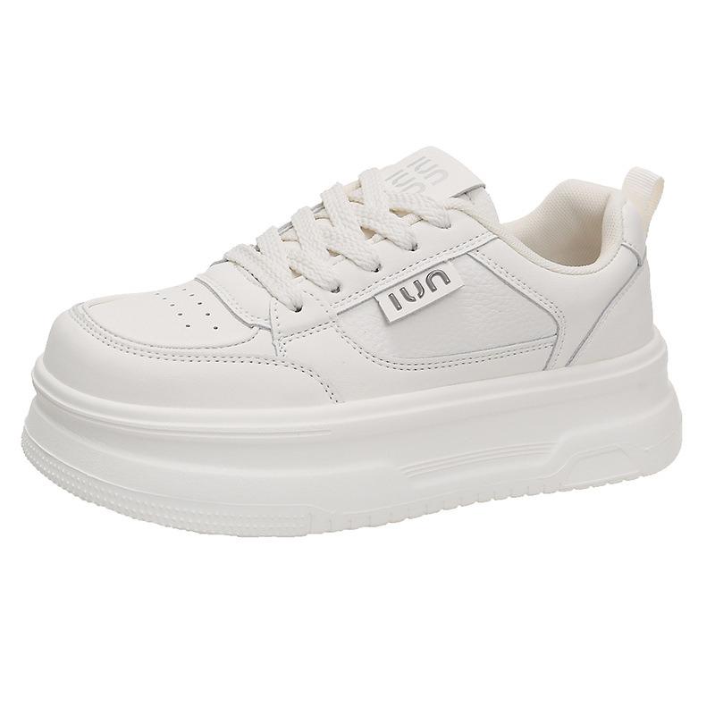 Mesh Shoes Women's Breathable Mesh Leather Platform White Shoes Summer New Single Mesh Sports Board Shoes Women