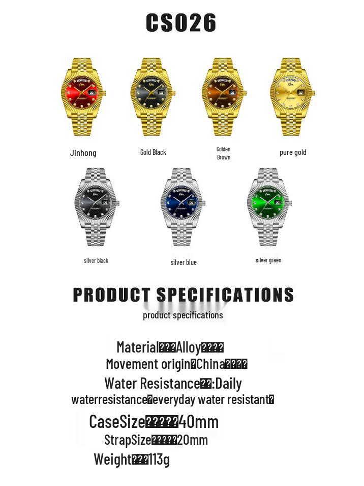 Swiss Brand Ultra-Thin Men's Steel Band Business Watch - High-End Waterproof Design