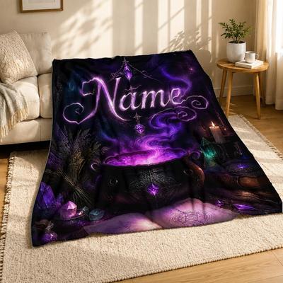 Personalized Witch Apothecary Coral Fleece Blanket