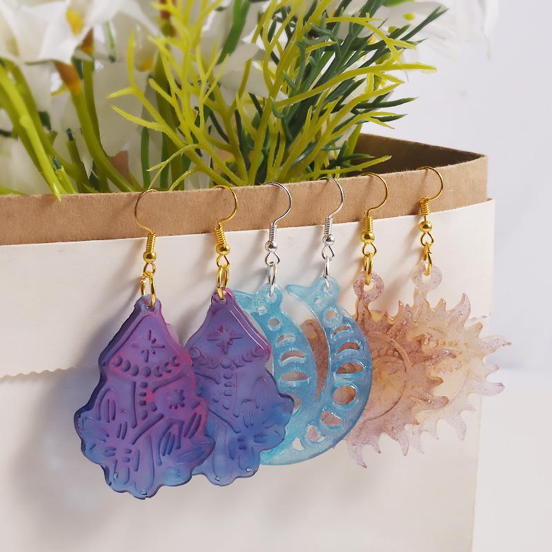 Poppy DIY Silicone Molds for Butterfly, Snake, Moon, Cloud, Star, and Christmas Tree Earrings and Pendants