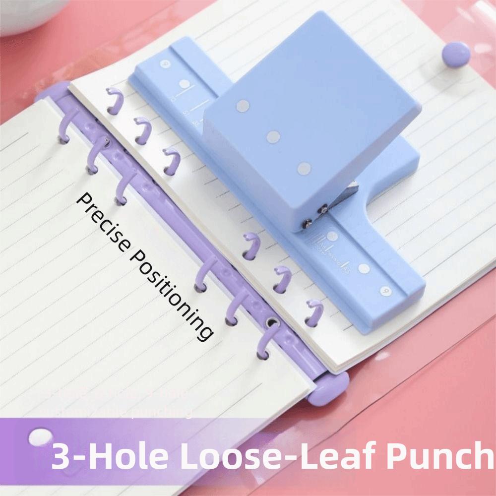 Mini Size Hole Punching Machine DIY Loose Leaf Punch Paper Binding Punch  School Office