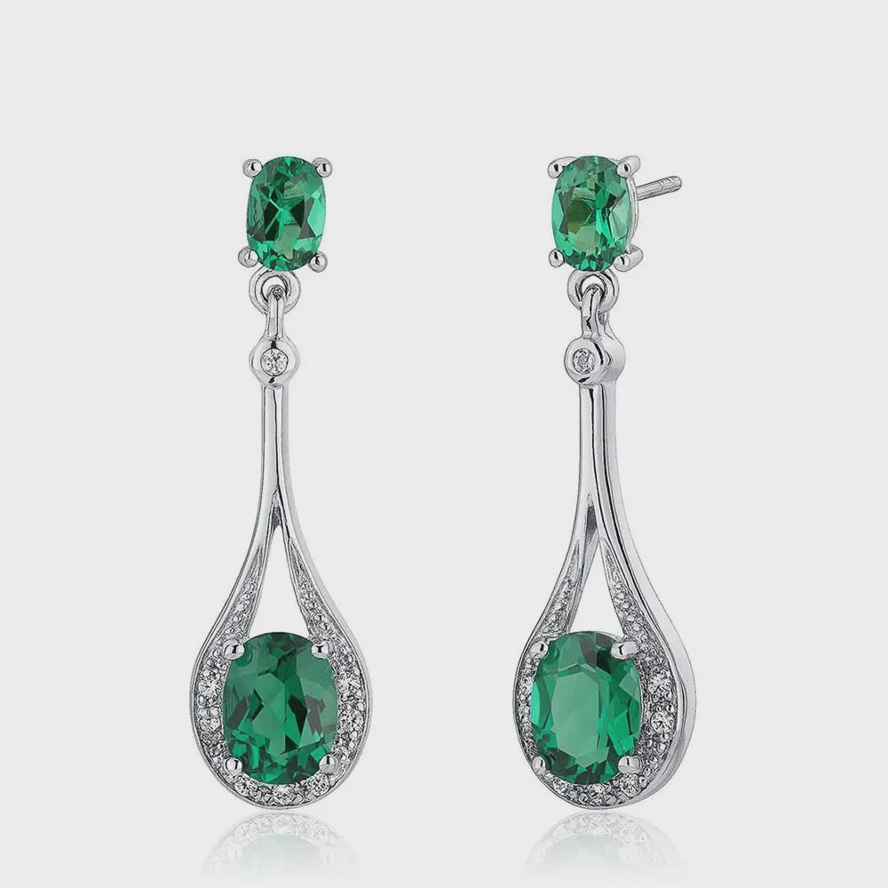 Luxury European & American Opal Double Oval Earrings for Women