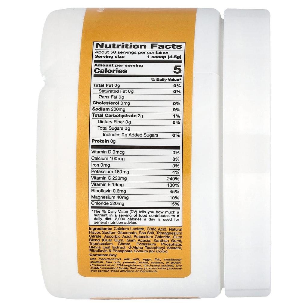 California Gold Nutrition HydrationUP®, Electrolyte Drink Mix, Citrus Flavor, 8 Oz (227 G)