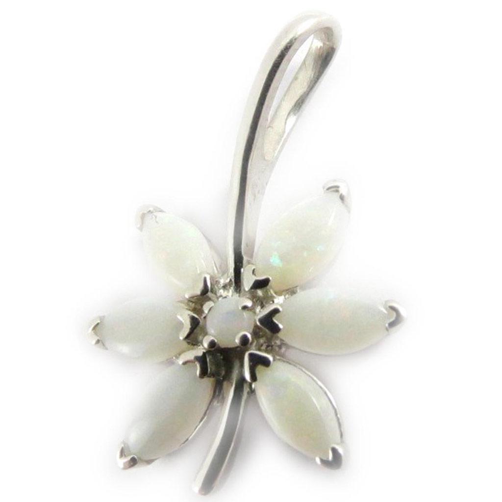 Les Trésors De Lily [G8680] - Silver Pendant 'Opal Goddess' Silver White (rhodium-plated) - 15x22 Mm