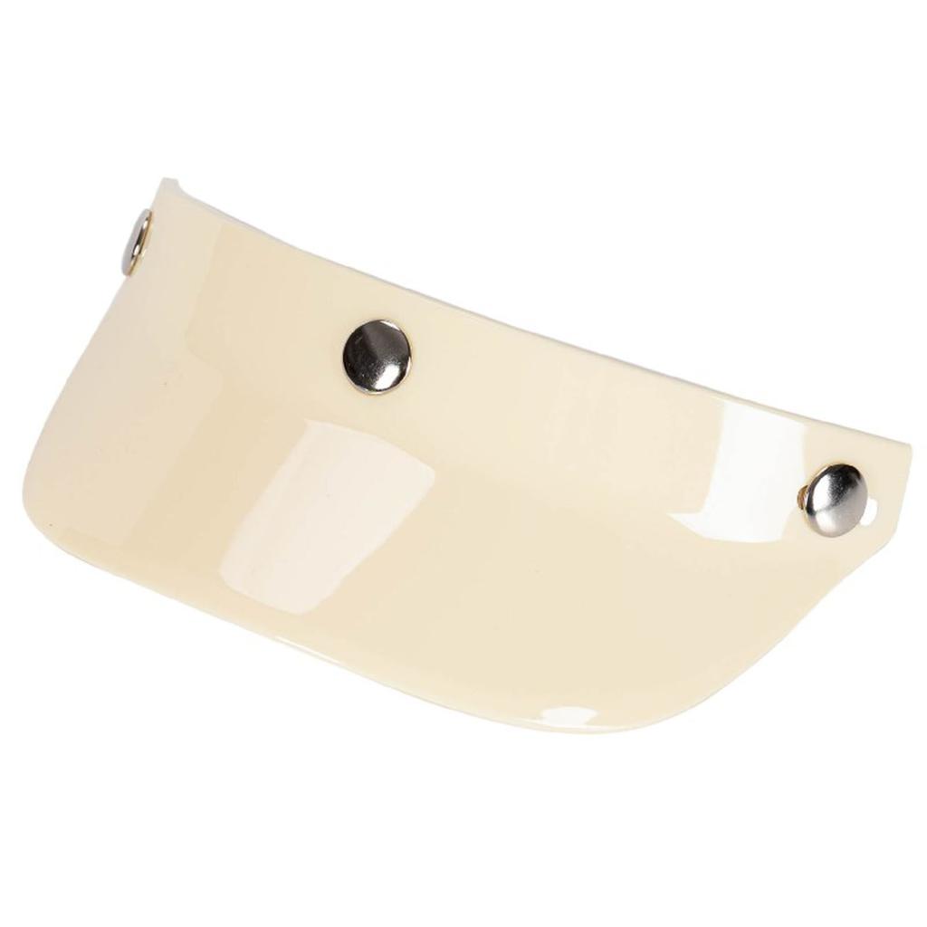 Universal Motorcycle 3 Snap Button Visor Flip Up Down Open Face Helmet Wind Shield