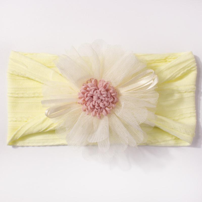 Hot-selling new baby headband cute mesh flower baby jacquard headscarf comfortable children's jewelry