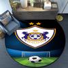 Qarabag Soccer Team Crest Design Round Rug for Livingroom,Bedroom, Palyroom, Chair Rug, Area rug, Circle Carpet, Fan Christmas gift