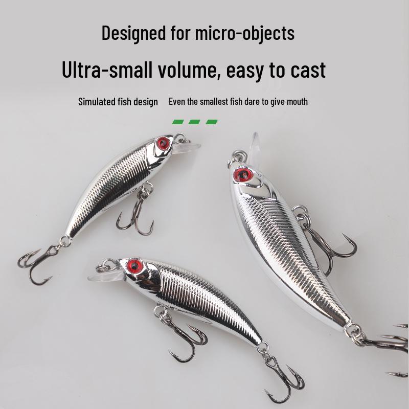 60mm 5g Vibrating Sinking Minnow Lure with Treble Hook for Bass and Asp Fishing