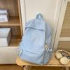 Schoolbag: Fashionable and Fresh Schoolbag, Large Capacity for Girls, High School, Junior High School, Simple Solid Color, Versatile Commuter Backpack