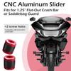 Crash Bar Sliders End Caps CNC Carbon Fiber Inlay Decorative Sliders Fits for 1.25" Front Engine Guard Rear Saddlebag Guard