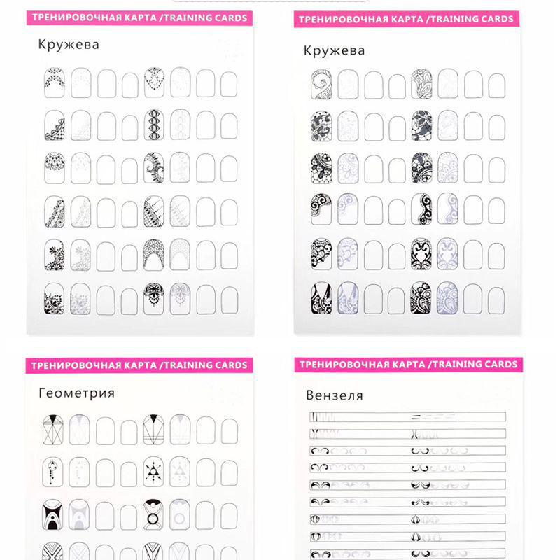 Nail Art Beginner Practice Book: Washable Tracing Board & Detailed Tutorial