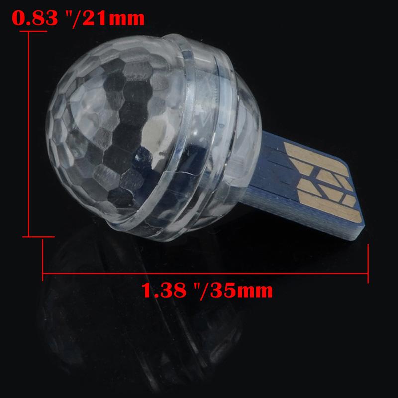 Car Mini USB RGB LED Disco Lighting Crystal Atmosphere Light ,Home Family Party Stage Portable Multicolor Mushroom Lamp