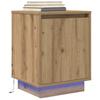 LED Nightstands 2 Pcs. Artisan Oak 38X34X50 Cm