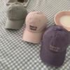 Letter Embroidered Baseball Cap Women's New Fresh Morandi Color Korean Face Small Cap Couple Tide