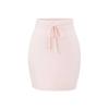 2025 Autumn/Winter High-Waisted Elastic Ribbed Knit Bodycon Skirt with Tie Detail