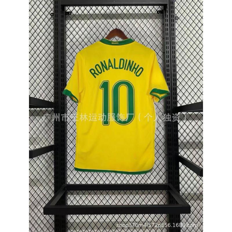 Retro 67AC Brazil 22 Kaka Short Sleeve Football Jersey Unisex Women