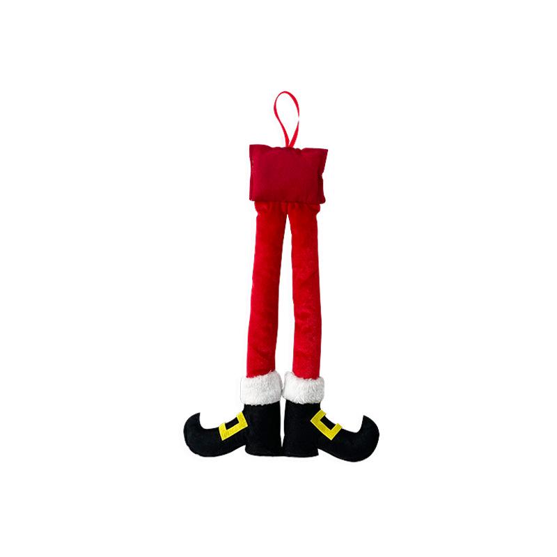 New Red Elf Leg Christmas Tree & Fireplace Decoration