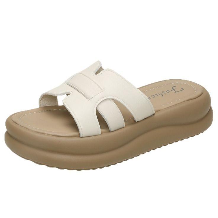 Summer outer wear thick-soled heightening casual versatile cool slippers women's fashion versatile casual slippers women